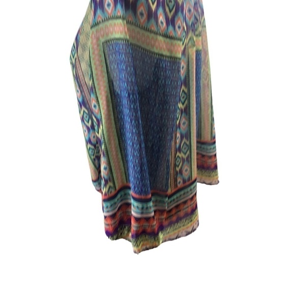 Figueroa & Flower Front Button Closure Sheer Blouse Women PXL Multicolor - Picture 4 of 9